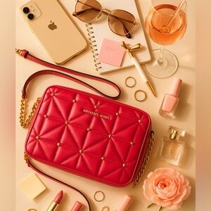 Michael Kors Jet Set Crossbody Bag Hot Pink Saffiano Leather NWT